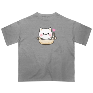 気づかいのできるネコ　ねこ鍋 Oversized T-Shirt