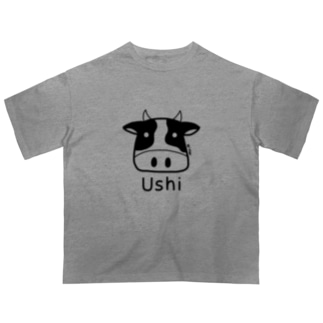 Ushi (牛) 黒デザイン Oversized T-Shirt