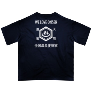 [★バック] WE LOVE ONSEN (ホワイト) Oversized T-Shirt