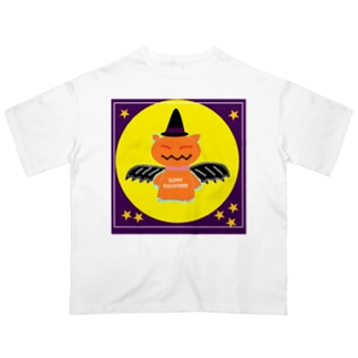 ハロウィン　猫ちゃん Oversized T-Shirt