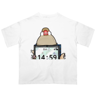 「小鳥が眠りたがってるんだ」（シナモン文鳥） Oversized T-Shirt