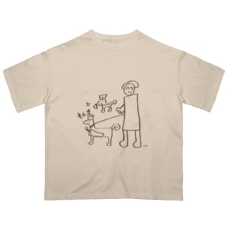 ラッキーアイテムは犬です。 Oversized T-Shirt
