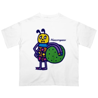 【audace × フクハラアキコ】フンコロガッソ 持つ Oversized T-Shirt