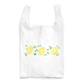 スライスレモンとレモンの花 Reusable Bag