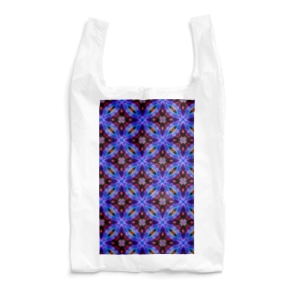 (縦ver)紫の花の幾何学模様 Reusable Bag