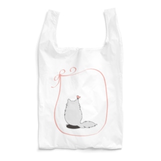 猫とリボンとちょうちょ Reusable Bag