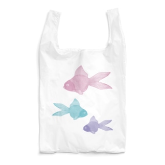 金魚３匹 くすみパステル Reusable Bag