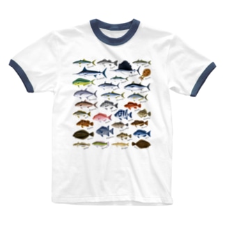 Saltwater fish_2W Ringer T-Shirt
