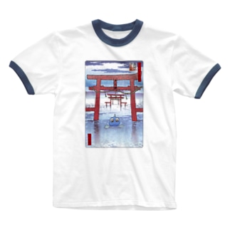 名所佐賀百景「大魚神社 海中鳥居」 Ringer T-Shirt