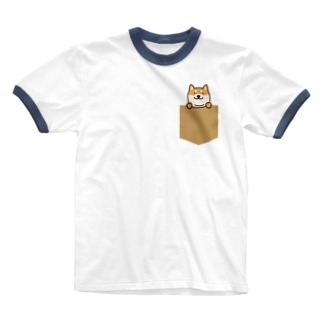 ひょっこり柴犬 Ringer T-Shirt