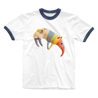 刺繍ばくぅぅぅ Ringer T-Shirt
