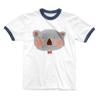 水彩コアラちゃん(face)　C Ringer T-Shirt
