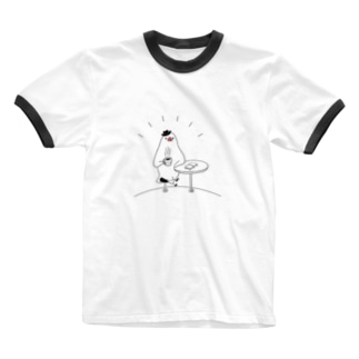 [BUNNNKO CAFE ] 文鳥 Ringer T-Shirt