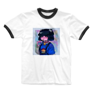 牛乳ごっくん女子 晏 Dodomeki のリンガーtシャツ通販 Suzuri スズリ