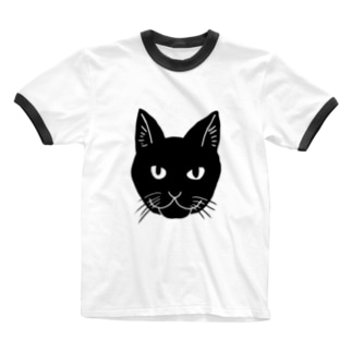 黒猫ジジ Ringer T-Shirt