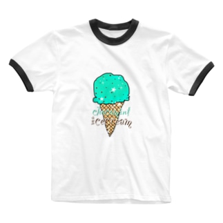 チョコミントアイスクリーム Ringer T-Shirt