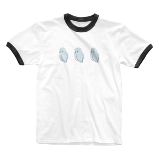 可愛いアメリカンホワイト　マメルリハちゃん【まめるりはことり】 Ringer T-Shirt
