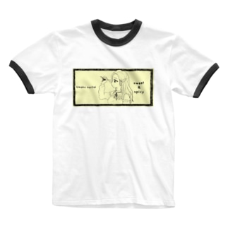 -ウマクナリタイ-ロングヘア女子　クリームイエロー Ringer T-Shirt