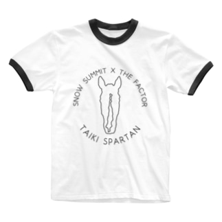 marulogo【SPA】kuro Ringer T-Shirt