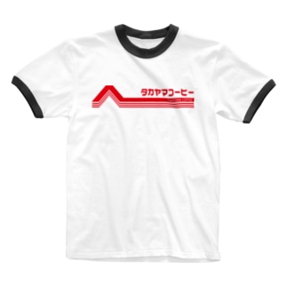 レトロポップロゴ(赤) Ringer T-Shirt