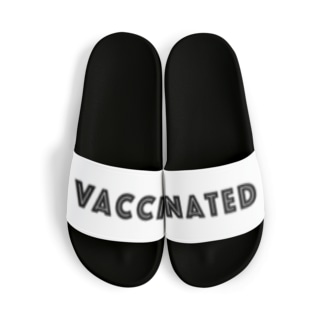 ワクチン接種済 VACCINATED　- black ver. 01 - Sandals