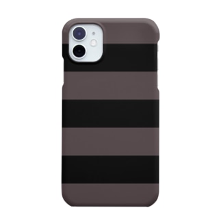 Border Stripe (Black × Gray) Smartphone Case