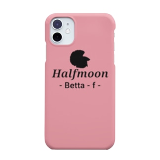 Halfmoon Betta⑤Black(Rosepink) Smartphone Case