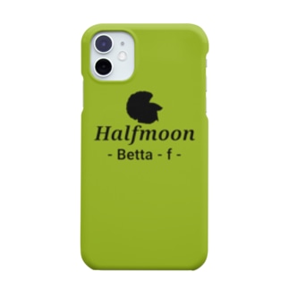 Halfmoon Betta⑤Black(Springgreen) Smartphone Case