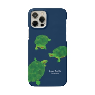 Love Turtle 三匹の亀さん ネイビー Smartphone Case
