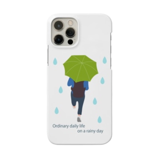 平凡な雨の日　（グリーンVr） Smartphone Case