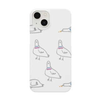 パンのカスを食べる鳩　 Smartphone Case