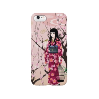 梅に鶯(ピンク) Smartphone Case