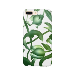 green flowers 緑の花唐草 Smartphone Case