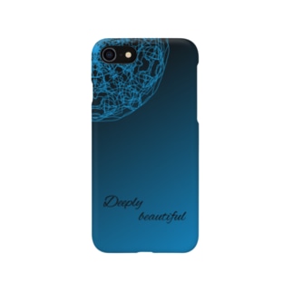 iPhoneケース　青と黒のグラデーション Smartphone Case