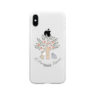 リンゴの木とうさぎさん Soft Clear Smartphone Case