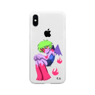 Bloody Devil Girl Soft Clear Smartphone Case