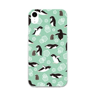 ペンギン（緑） Soft Clear Smartphone Case
