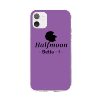 Halfmoon Betta⑤Black(Mauve) Soft Clear Smartphone Case