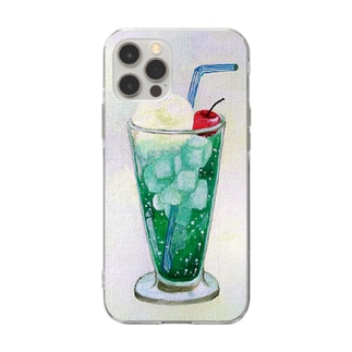 メロンクリームソーダ Soft Clear Smartphone Case