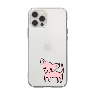 ゆるチワワ（ピンク） Soft Clear Smartphone Case