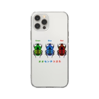 オオセンチコガネ Soft Clear Smartphone Case