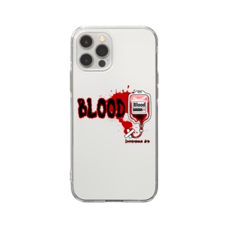 BLOOD点滴 (ハロウィン) Soft Clear Smartphone Case