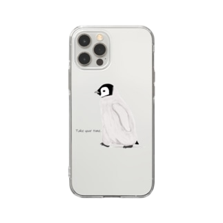 皇帝ペンギンのヒナ Soft Clear Smartphone Case