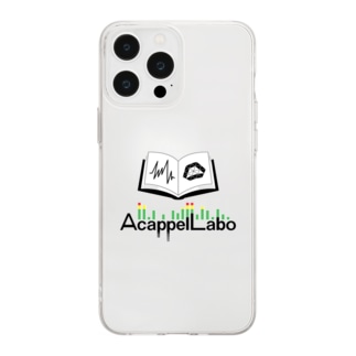 AcappelLaboロゴ　縦 Soft Clear Smartphone Case