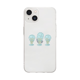 アイスクリームくらげちゃ Soft Clear Smartphone Case