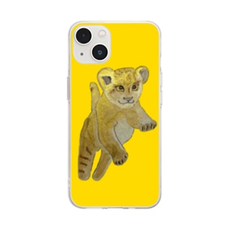 ライオンの赤ちゃんでっす🦁(Lion Cub) Soft Clear Smartphone Case