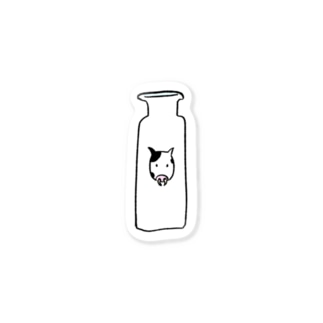 牛乳のステッカー Sticker