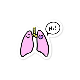 Hi! 陽気な肺 Sticker