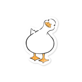  アヒル あひる ダック duck (I wonder ロゴなし) Sticker
