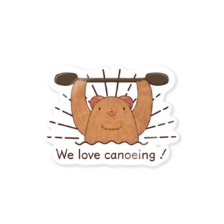 We love canoeing ! Sticker